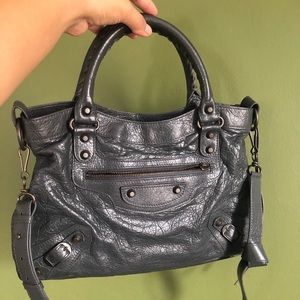Balenciaga Charcoal Crossbody Bag